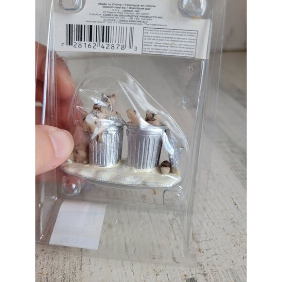 Lemax AS IS trash Bandits raccoons vintage ornament Xmas garbage - Picture 5 of 7